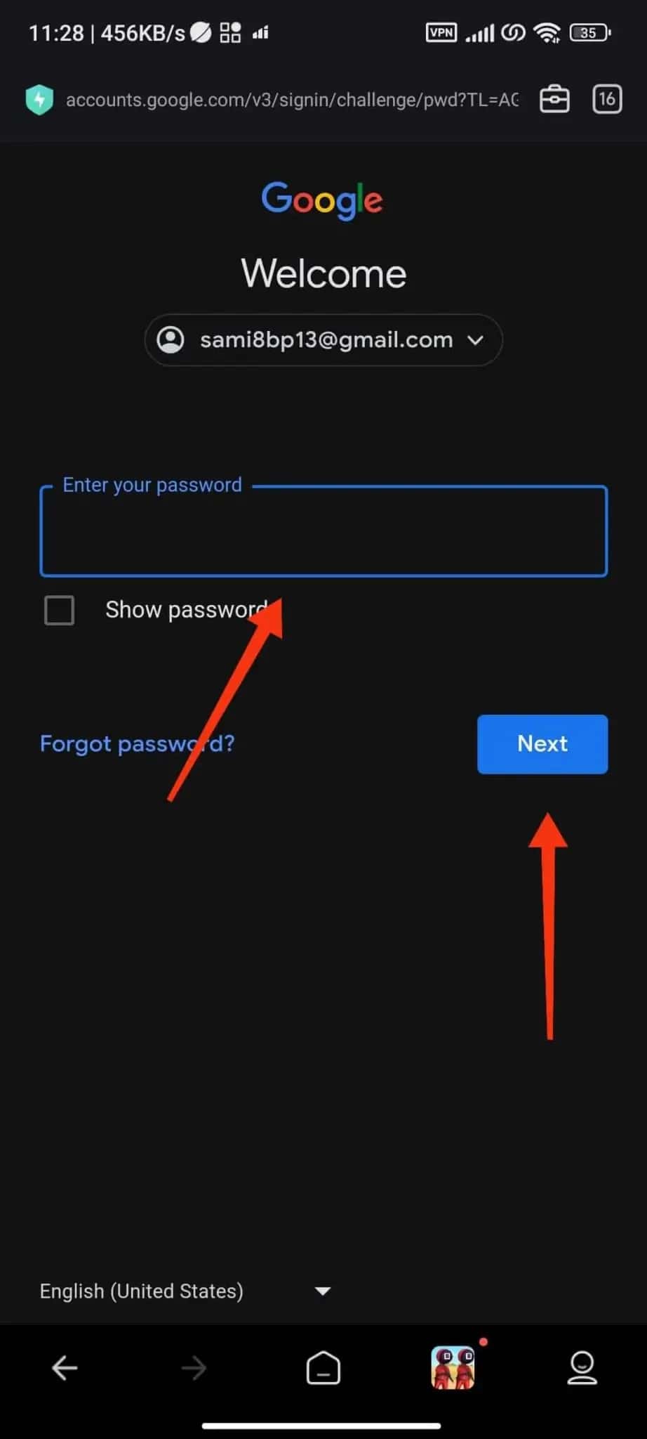مرحله هفتم کد بکاپ گوگل پلی