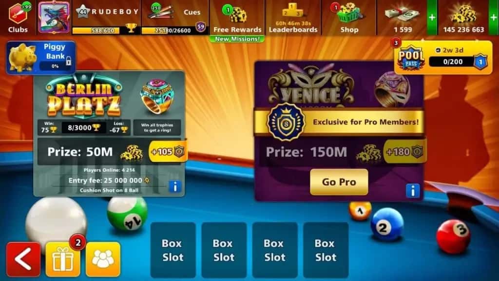 میزهای برلین و ونیز 8ball pool